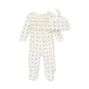 Shop All|Burts Bees - Medallion Smocked Jumpsuit & Knot Hat Set - cutbabycare.com | baby boutique & care hub