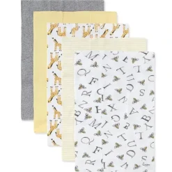 Shop All|Burts Bees - 5Pk Baby Fashion Burp Cloths Giraffe, Heather Grey - cutbabycare.com | baby boutique & care hub