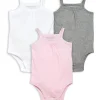 Shop All|Burts Bees - 3Pk Baby Girl Classic Camisole Bodysuit - cutbabycare.com | baby boutique & care hub