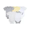 Shop All|Burt's Bees - 5Pk Baby Short Sleeve Bodysuits, Sunshine - cutbabycare.com | baby boutique & care hub