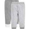 Shop All|Burts Bees - 2Pk Classic Stripe Organic Baby Footless Pants, Heather Grey - cutbabycare.com | baby boutique & care hub