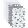 Shop All|Burts Bees - 5Pk Fashion Burp Cloths Happy Herbivores, Charcoal Heather - cutbabycare.com | baby boutique & care hub