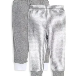 Shop All|Burt's Bees - 2Pk Organic Baby Classic Stripe Footless Pants, Heather Grey - cutbabycare.com | baby boutique & care hub