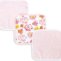 Shop All|Burts Bees - 3Pk Rosy Spring Baby Washcloths, Blushing Bride - cutbabycare.com | baby boutique & care hub