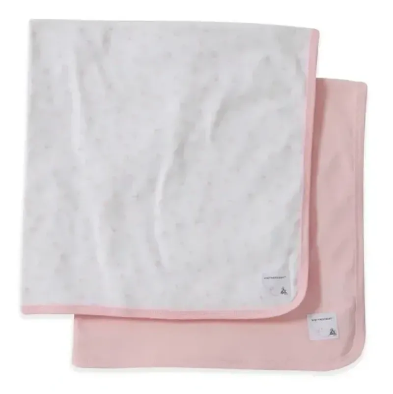 Stroller|Burt's Bees Baby 2-Pack Organic Cotton Blankets, Blossom - cutbabycare.com | baby boutique & care hub