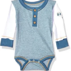 Shop All|Burt's Bees Organic Henley Bodysuit, Twilight - cutbabycare.com | baby boutique & care hub