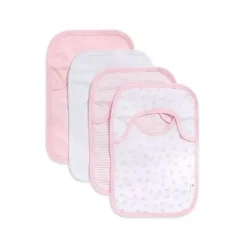 Shop All|Burt's Bees 4pc 100% Organic Cotton Burps Cloths For Baby Girl - cutbabycare.com | baby boutique & care hub
