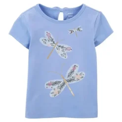 Shop All|Carter's - Baby Girl Dragonfly Jersey Tee, Blue - cutbabycare.com | baby boutique & care hub