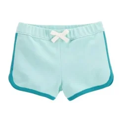 Shop All|Carters - Baby Girl Pull-On Cotton Shorts, Blue - cutbabycare.com | baby boutique & care hub