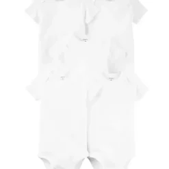 Shop All|Carter's - 5-Pack Baby Short-Sleeve Bodysuits-White - cutbabycare.com | baby boutique & care hub