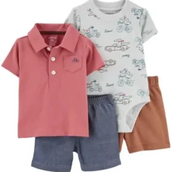 Shop All|Carters - 4Pk Baby Boy Set Bike Denim Short - cutbabycare.com | baby boutique & care hub