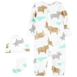 Shop All|Carter's Baby - Cow & Pig 3-Pc Baby Take-Me-Home Set - cutbabycare.com | baby boutique & care hub