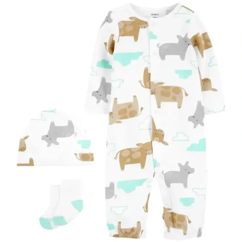 Shop All|Carter's Baby - Cow & Pig 3-Pc Baby Take-Me-Home Set - cutbabycare.com | baby boutique & care hub