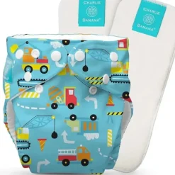 Shop All|Charlie Banana - Construction One Size Reusable Cloth Diaper with Fleece - cutbabycare.com | baby boutique & care hub