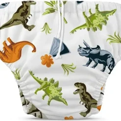Shop All|Charlie Banana - Dinosaurs Reusable Swim Diaper with Adjustable Drawstring - cutbabycare.com | baby boutique & care hub