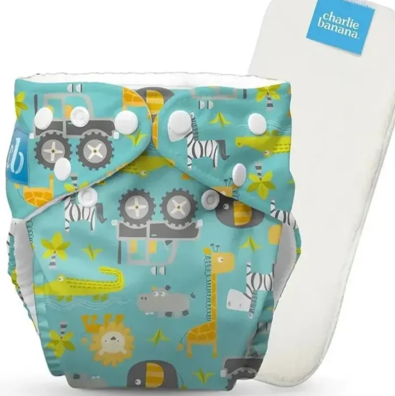 Shop All|Charlie Banana - Gone Safari Reusable Cloth Diaper One Size - cutbabycare.com | baby boutique & care hub