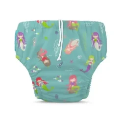 Shop All|Charlie Banana - Mermaid Jade Reusable Swim Diaper with Drawstring - cutbabycare.com | baby boutique & care hub
