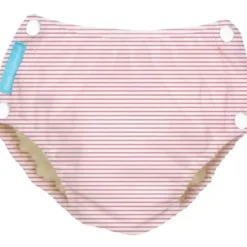 Shop All|Charlie Banana - Pencil Stripes Pink Baby Reusable Swim Diaper with Snaps - cutbabycare.com | baby boutique & care hub