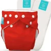 Shop All|Charlie Banana - Red One Size Reusable Cloth Diaper with Fleece - cutbabycare.com | baby boutique & care hub