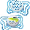 Shop All|Chicco - 2 Pk Physioforma Light Day & Night Orthodontic Pacifier Blue, 16/24M - cutbabycare.com | baby boutique & care hub