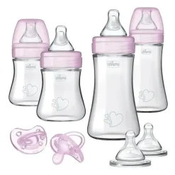 Shop All|Chicco - Duo Newborn Baby Bottle Starter Gift Set, Pink - cutbabycare.com | baby boutique & care hub
