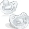 Shop All|Chicco - PhysioForma Luxe Silicone One Piece Pacifier for Babies Aged 16-24m 2pk Crystal Clear - cutbabycare.com | baby boutique & care hub