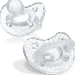 Shop All|Chicco - PhysioForma Luxe Silicone One Piece Pacifier for Babies Aged 16-24m 2pk Crystal Clear - cutbabycare.com | baby boutique & care hub