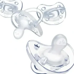 Shop All|Chicco - PhysioForma Orthodontic One-Piece Silicone Pacifier, 0-6m, Clear 4-Pack - cutbabycare.com | baby boutique & care hub
