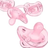 Shop All|Chicco - PhysioForma Orthodontic One-Piece Silicone Pacifier, 0-6m, Light Pink 4-Pack - cutbabycare.com | baby boutique & care hub