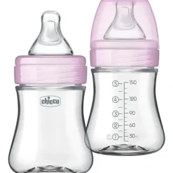 Shop All|Chicco - 2Pk Duo 5Oz Hybrid Baby Bottles, Pink - cutbabycare.com | baby boutique & care hub