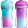 Shop All|Chicco - 2Pk Insulated Rim Spout Trainer Sippy Cup 9Oz. Pink/Teal/Purple Ombre - cutbabycare.com | baby boutique & care hub