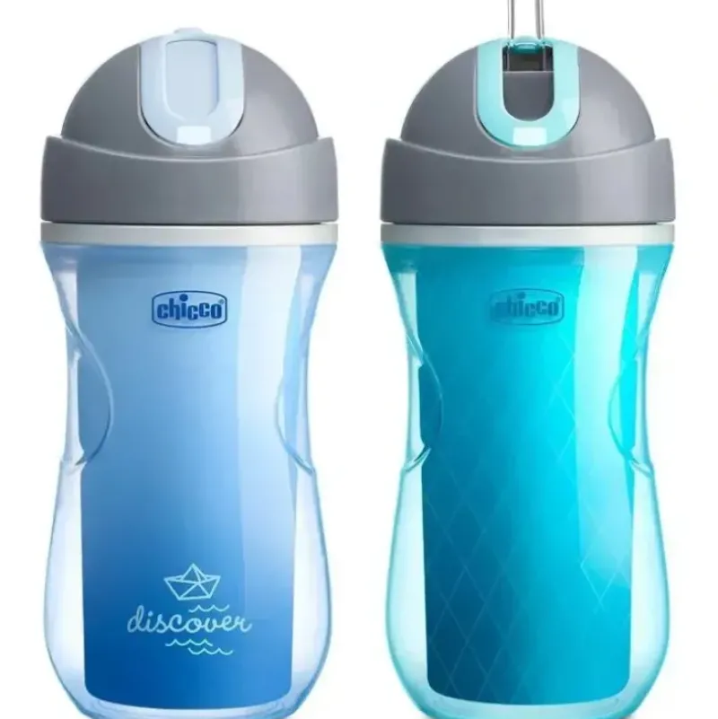 Stroller|Chicco Insulated Flip-Top Straw Cup 9oz. 12m+ (2pk) in Blue Discover/Teal - cutbabycare.com | baby boutique & care hub