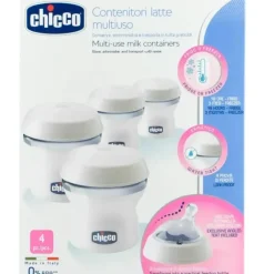 Shop All|Chicco Naturalfeeling Milk Containers 4 Pack - cutbabycare.com | baby boutique & care hub