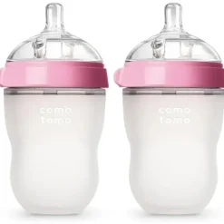 Nursing Feeding|Comotomo - 2Pk Natural Feel Baby Bottle, Pink (8Oz) - cutbabycare.com | baby boutique & care hub