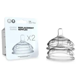 Nursing Feeding|Comotomo Replacement Nipples in Slow Flow for Ages 0-3 Months, 2-Pack - cutbabycare.com | baby boutique & care hub