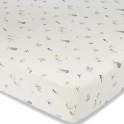 Shop All|Crane Bedding - Cove Fitted Crib Sheet, Sea Life - cutbabycare.com | baby boutique & care hub