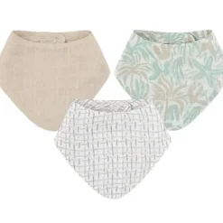 Shop All|Crane Bedding - Cove 3-Pc. Muslin Bib Set, Beach Life - cutbabycare.com | baby boutique & care hub