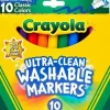 Shop All|Crayola - 10 Ct Ultra-Clean Washable Classic, Broad Line Markers - cutbabycare.com | baby boutique & care hub