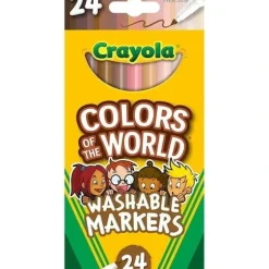 Shop All|Crayola - 24 Ct Washable Fine Line Markers, Colors Of The World - cutbabycare.com | baby boutique & care hub