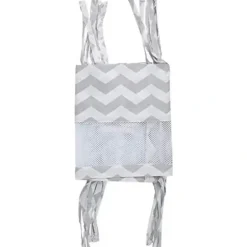 Shop All|Crown Crafts - Little Love By Nojo, Secure-Me Crib Liner Grey/White Chevron - cutbabycare.com | baby boutique & care hub