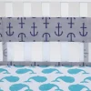 Shop All|Crown Crafts - Nautica Set Sail, Secure-Me Crib Liner - cutbabycare.com | baby boutique & care hub