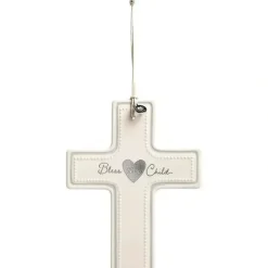 Shop All|Demdaco - Bless This Child Wall Cross, Neutral - cutbabycare.com | baby boutique & care hub