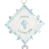 Shop All|Demdaco - Jesus Loves Me Activity Blankie, Blue - cutbabycare.com | baby boutique & care hub