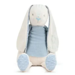 Shop All|Demdaco - Linen Plush Blue Bunny - cutbabycare.com | baby boutique & care hub