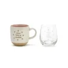 Shop All|Demdaco - Mug And Wine Glass Set, When Baby Wakes/Sleeps - cutbabycare.com | baby boutique & care hub