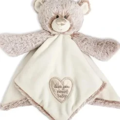 Shop All|Demdaco - Neutral Teddy Rattle Blankie - cutbabycare.com | baby boutique & care hub