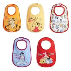 Shop All|Disney Winnie the Pooh Tigger Eeyore Piglet 5 Pack Side Snap Bibs - cutbabycare.com | baby boutique & care hub