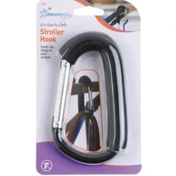 Stroller|dreambaby Carry Clip Hook Carabiner For Stroller/Pram Shopping Trolleys Black - cutbabycare.com | baby boutique & care hub