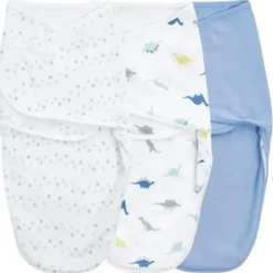Stroller|Essentials wrap swaddle 3pack - Dino Rama 0-3 months S/M - cutbabycare.com | baby boutique & care hub