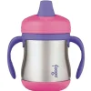 Shop All|Foogo Stainless Steel Vacuum Insulated Spout Sippy Cup with Handles Pink 210ml - cutbabycare.com | baby boutique & care hub